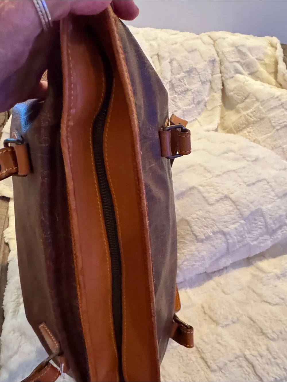 Etro  Paisley Leather Tote with Tan Trim